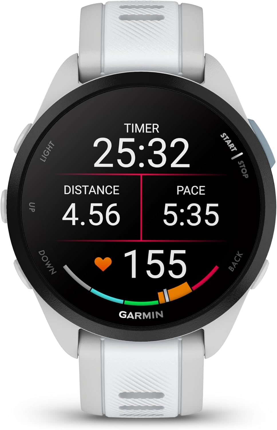 Garmin Forerunner 165 Music GPS Running Smartwatch, Fitness Tracker Smart Watch for Women and Men Bundle with Accessories - Mist Gray/Whitestone