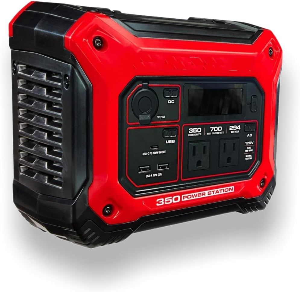 NEW! FITS PREDATOR 350 Power Station, 350 Running Watt, 294 Wh Capacity - 700 starting Watts, Pure Sine Wave, Powers 6 Devices at Once, Charge by Solar, Car, AC, USB-C; BC, FCC, TUV, UN38.3 Certified