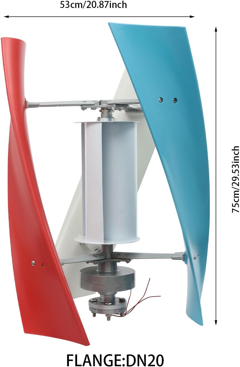 Wind Generator, 100W 12V 3 Blade Vertical Wind Turbine Generator Vertical Axis Wind Turbine Vertical Wind Generators Kit Wind Power Generators w/Auxiliary Wind Wheel for Home, Business, Ships