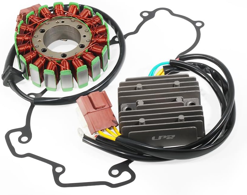 Stator Coil, Regulator Rectifier, Gasket Set Compatible with for KTM 950 Adventure 2003-2005 for KTM 950 ADV 2006, for KTM 990 Adventure 2007-2012, for KTM 990 Supermoto T 2011-2013