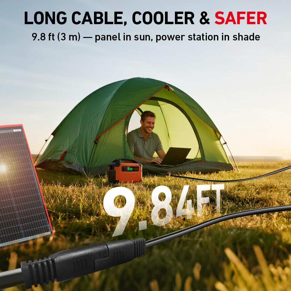 DOKIO 200W Portable Foldable Solar Panel Kit, Compact 20x26.4in Design 9.7lb with Standalone Controller and USB, Monocrystalline Charger for 12V Batteries, Power Stations, RV Camping Emergency Use