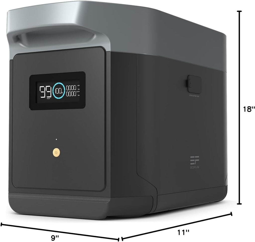 EF ECOFLOW DELTA 2 Max Power Station Extra Battery, 2048Wh LiFePO4 (LFP) Battery, Compatible with DELTA 2&DELTA Max 2000&DELTA 2 Max Outdoor Generators
