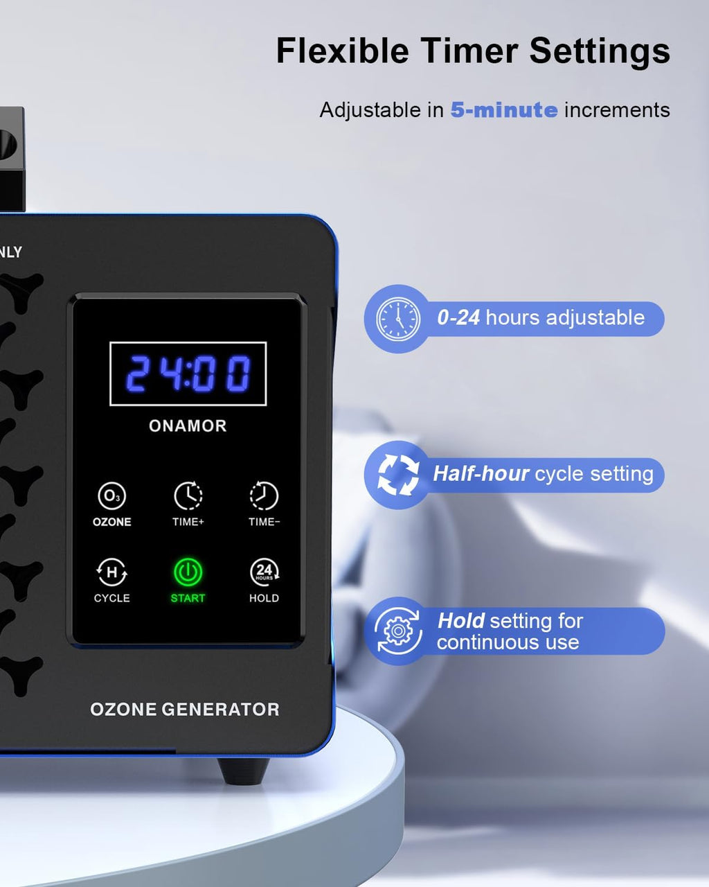 ONAMOR Bundle | Ozone Generator 70000mg and Digital Ozone Generator 180000mg - High Capacity Ozone Machine Odor Removal for Smoke, Car, Basement And Pet Room