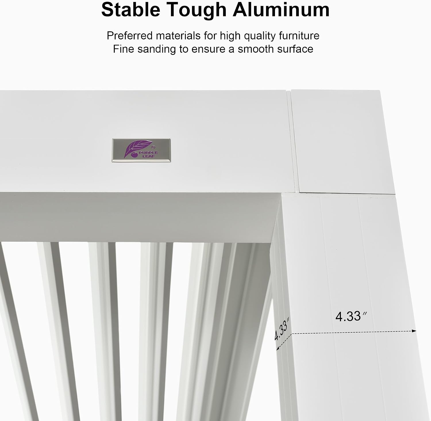 PURPLE LEAF Outdoor Louvered Pergola 10' x 14' with Adjustable Rainproof Louvered Hardtop Patio White Aluminum Pergola for Patio Garden Backyard