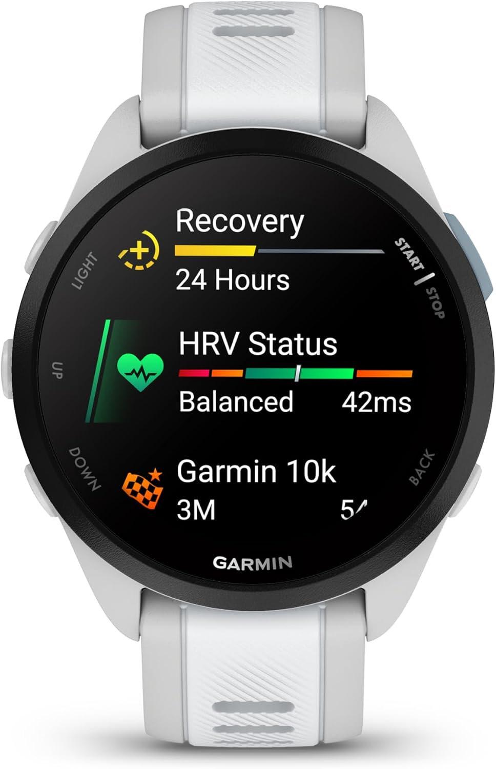 Garmin Forerunner 165 Music GPS Running Smartwatch, Fitness Tracker Smart Watch for Women and Men Bundle with Accessories - Mist Gray/Whitestone