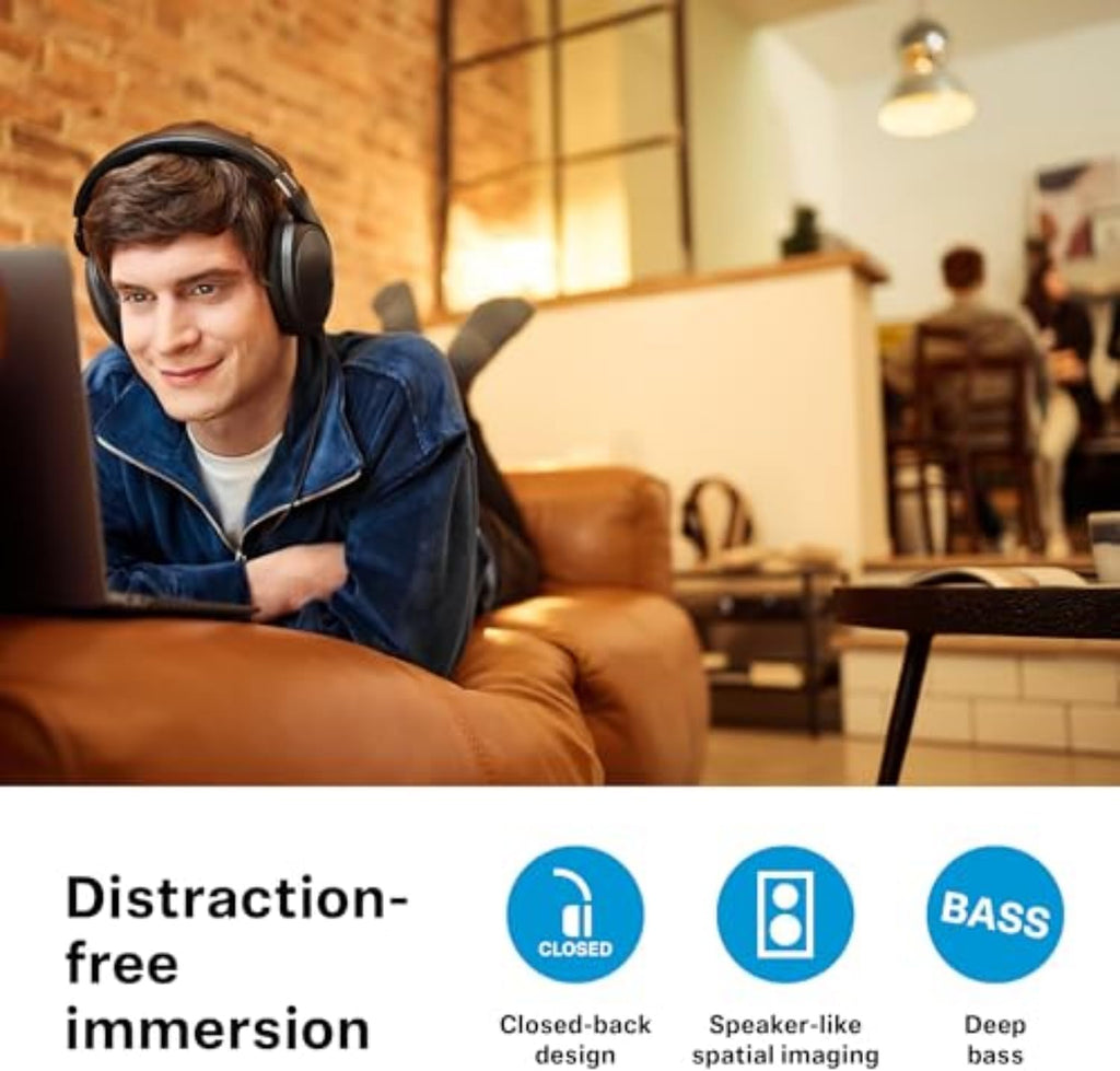 Sennheiser HD 620S Closed-Back Over-Ear Audiophile Headphones – Natural Spatial Imaging, Low Distortion, Comfortable All-Day Design, Detachable Cable – Ideal for Focused Listening, Gaming, and Desk