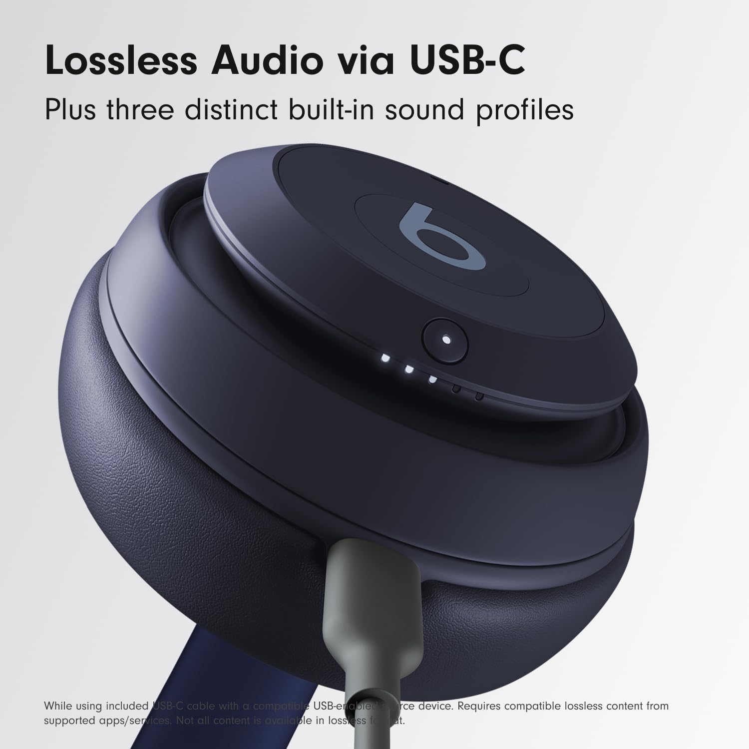 Beats Studio Pro Premium Wireless Over-Ear Headphones- Up to 40-Hour Battery Life, Active Noise Cancelling, Great for Travel & Commuting, USB-C Lossless Audio, Apple & Android Compatible - Navy