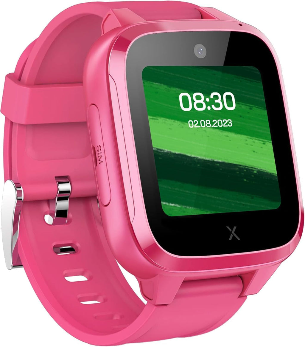 XPLORA Kidzi - Watch Phone for Children (4G) - Calls, Messages, Kids School Mode, SOS Function, GPS Location, Camera and Pedometer – (Subscription Required) (Kidzi on AT&T's Network, Pink)