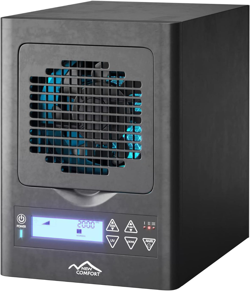 BL3000 Ozone Air Purifier - 6-Stage UV, HEPA, and Ozone removes smoke, food and other odors fast. Adjustable fan, ionizer and charcoal air purification for home & office odor eliminator