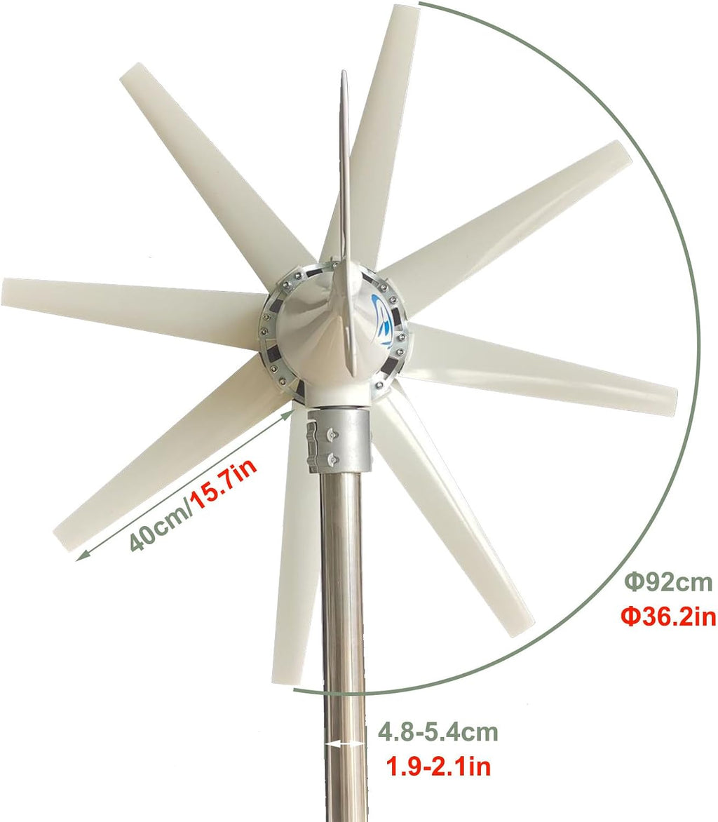 High-Efficiency Wind Generators for Home Use, 12000W Magnetic Levitation Wind Turbine, 12V/24V/48V Renewable Energy Solutions