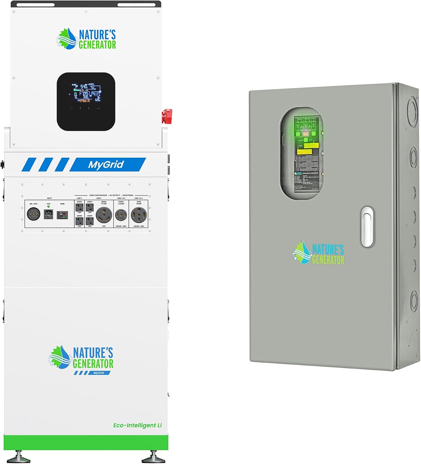 Nature's Generator Mygrid Lithium 10K Solar Generator with 50A Automatic Transfer Switch