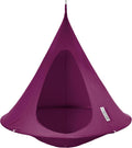 Single Cacoon Hanging Chair – Cozy Indoor/Outdoor Hammock with Polyester Canvas, 440 lb Capacity, Includes 18ft Rope & Carabiner (Mulberry)