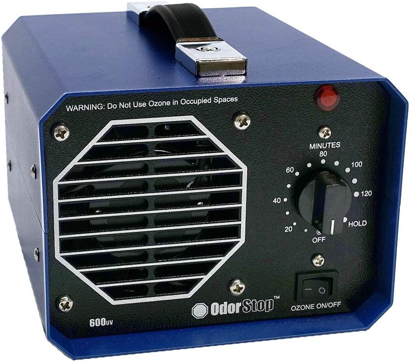 OdorStop OS600UV1 Mini/Travel Size Ozone Generator/UV Air Purifier for Areas of 600 sq ft +
