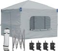 Aoodor 12x12 FT Pop-Up Canopy Tent with Roller Bag and Curtain - Portable Instant Shade, Sturdy Iron Frame, Water-Resistant 210D Oxford Fabric, UV Protection, Ideal for Camping and Outdoor Events