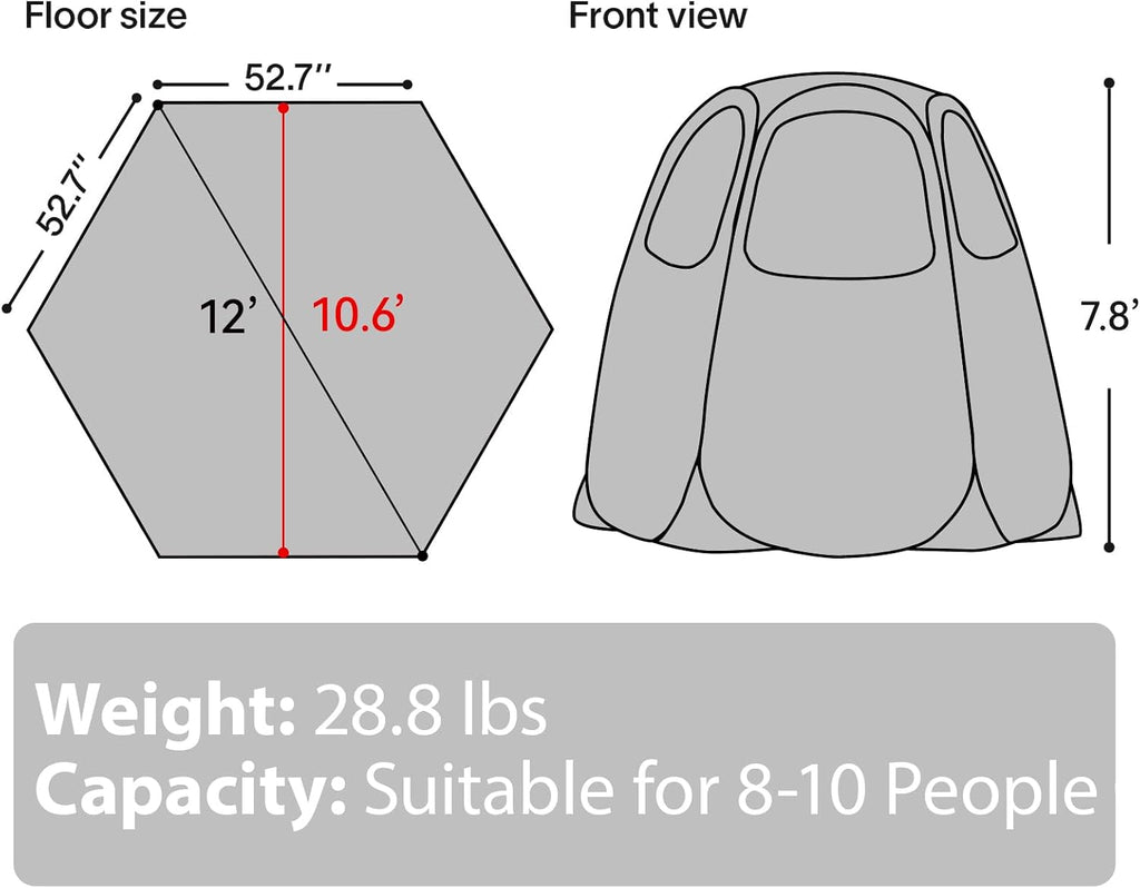 Alvantor® Pop Up Canopy Tent - Vendor Booth Event Tent - Pop Up Canopy for Commercial Activity - Camping Gazebos - Beige