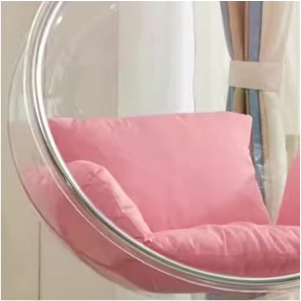 Home Rattan Chairs- Hanging Chair Indoor Glass Ball Transparent Bubble Chair Hanging Basket Balcony Outdoor Swing Patio Lounge Chair