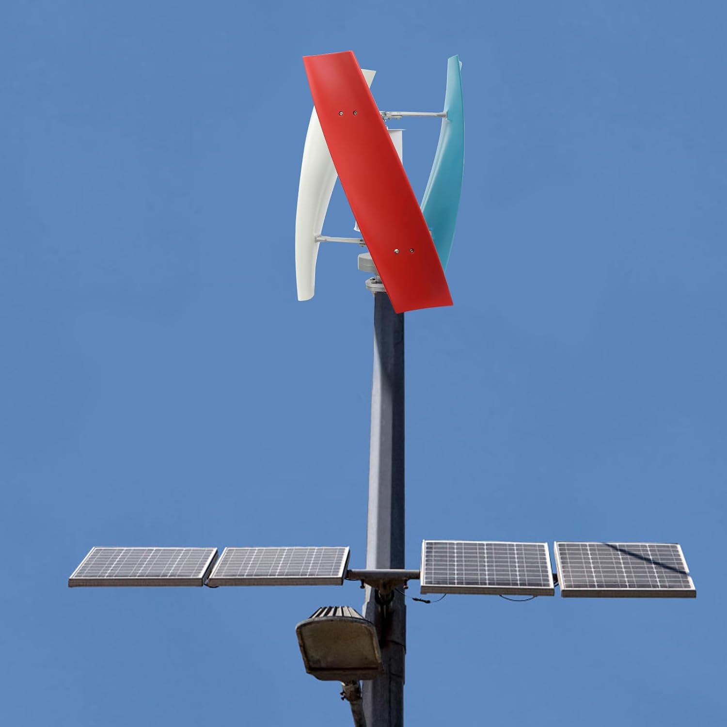 Wind Generator, 100W 12V 3 Blade Vertical Wind Turbine Generator Vertical Axis Wind Turbine Vertical Wind Generators Kit Wind Power Generators w/Auxiliary Wind Wheel for Home, Business, Ships