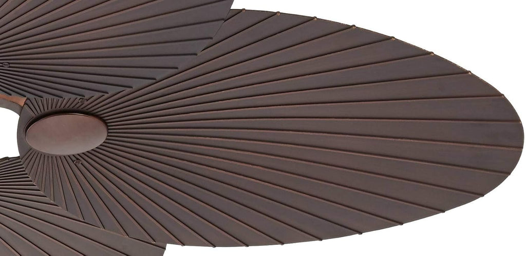 Casa Vieja 52' Breeze Tropical Coastal Indoor Outdoor Ceiling Fan with Light LED Remote Control Oil Brushed Bronze Palm Leaf Damp Rated for Patio Exterior House Porch Gazebo Garage with 6' Downrod