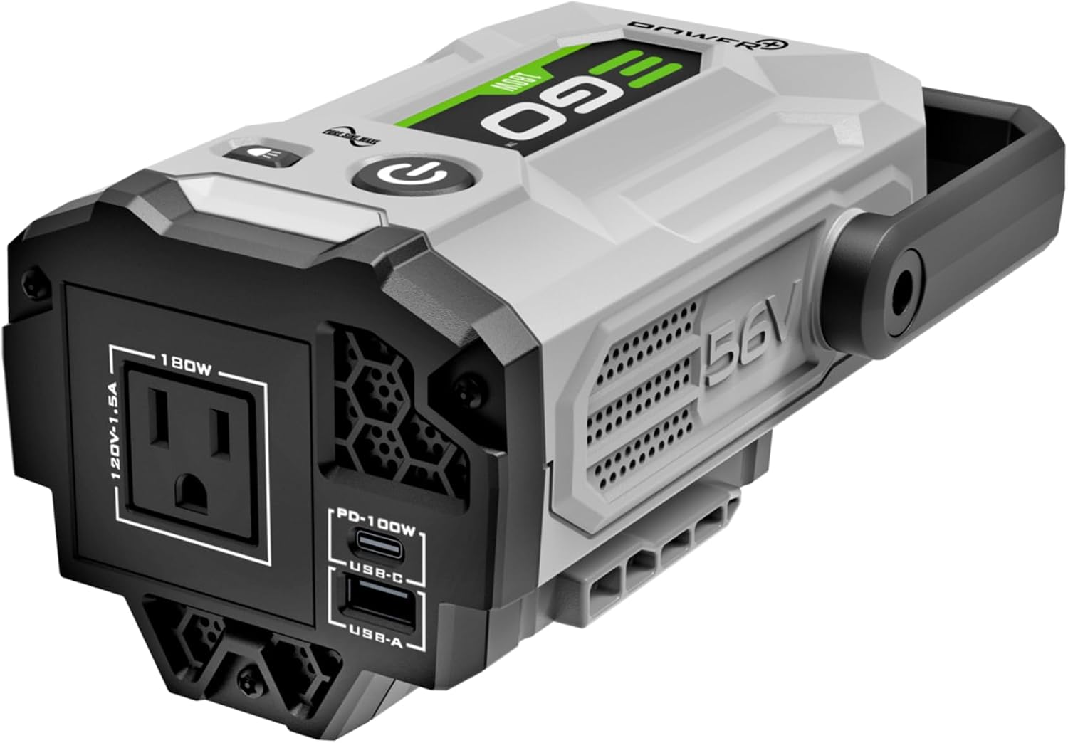 EGO POWER+ Portable Inverter, 180W, Power Inverter Generator, Quiet, Battery and Charger Not Included - PAD1800