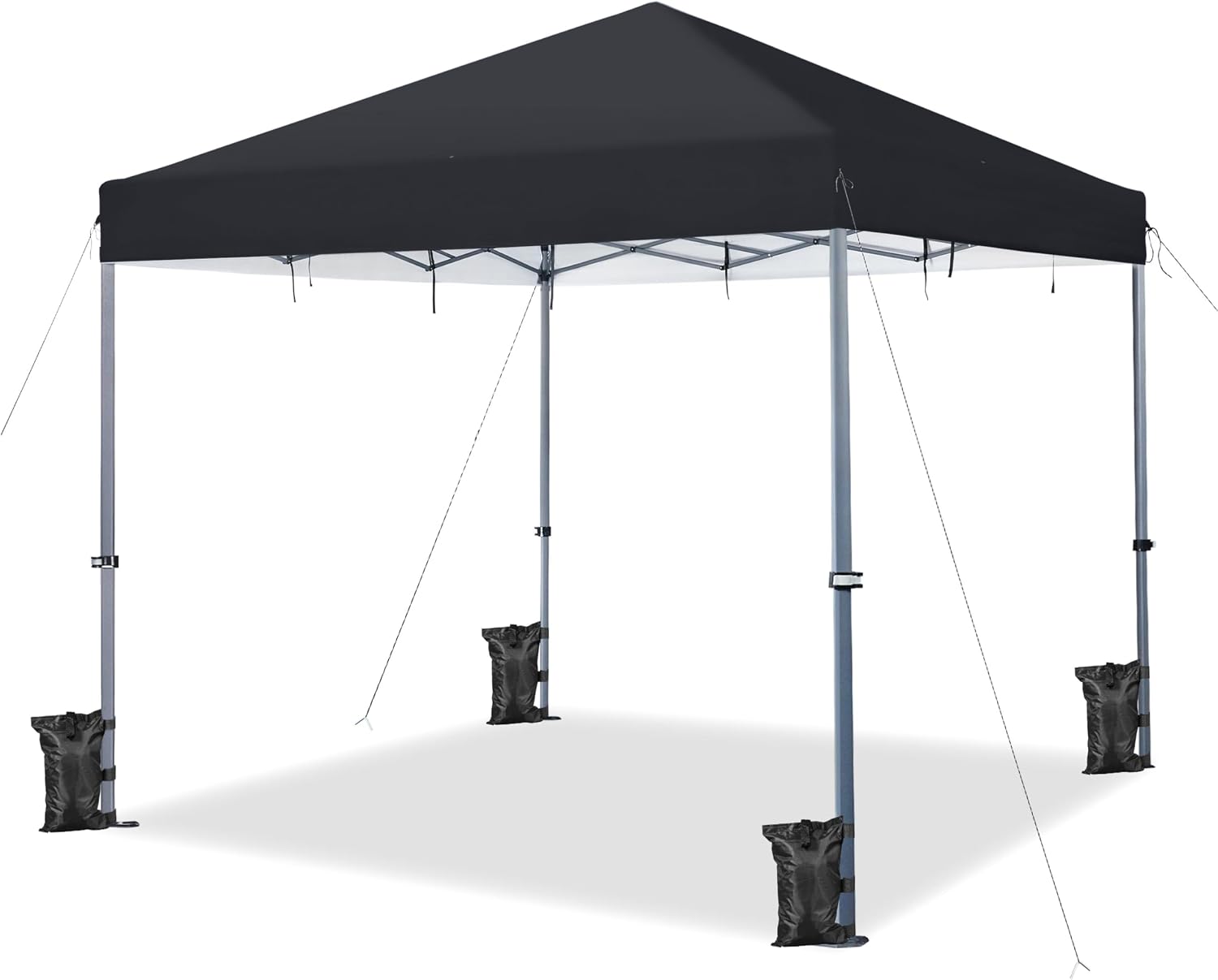 Yaheetech 12x12 Pop Up Canopy Easy Set-up Tent, Portable Outdoor Canopy Instant Tent, Commercial Gazebo with Wheeled Carry Bag & 4 Sandbags for Home, Party & Outdoor Activities, Black