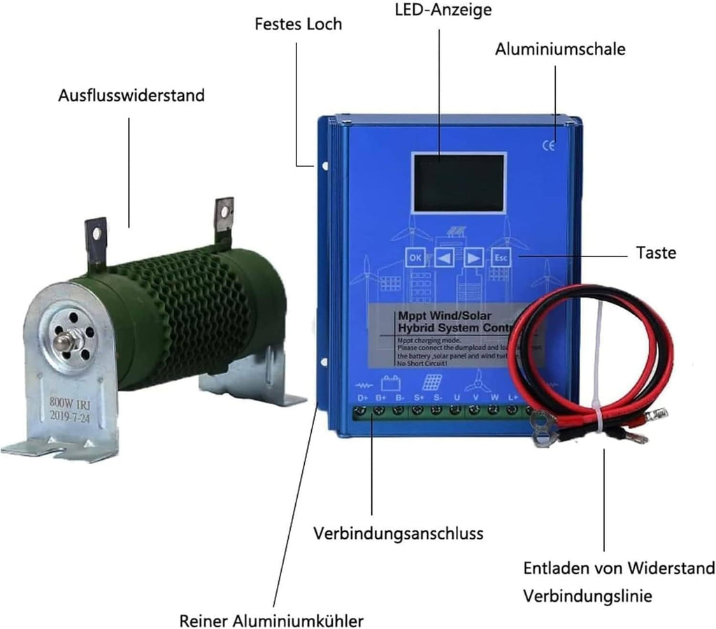 12000W-18000W Car Regulator Home Use Wind Generator Energy Windmill with Vertical Axis, Wind Turbine Generator Hybrid Charge Controller,16000W-48V