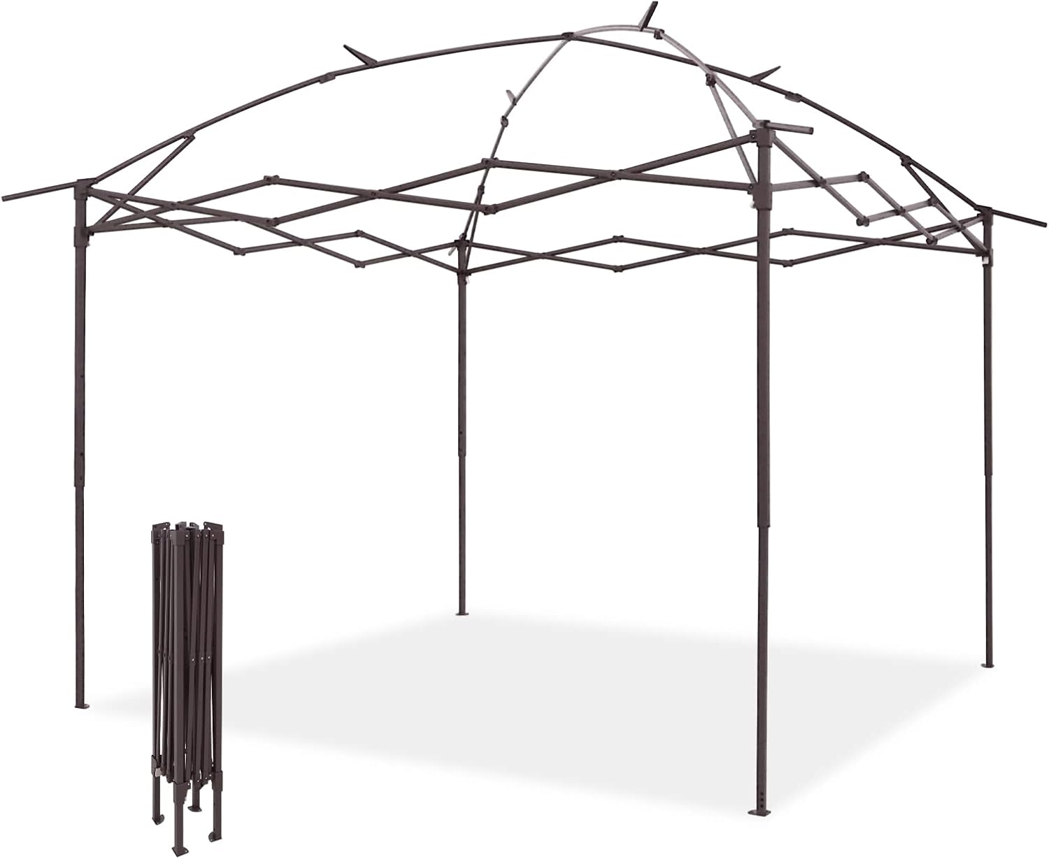 COOS BAY 11x11 Replacement Pop up Gazebo Tent Steel Frame Only, Brown