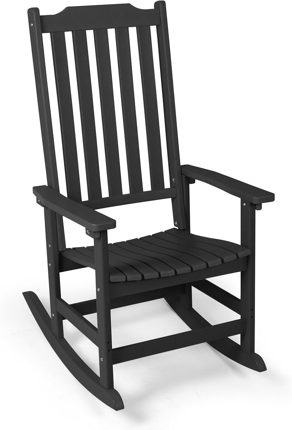 Outdoor Rocking Chair, Oversized All Weather High Back Porch Rocker, Patio Rockers for Outside