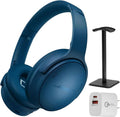 Bose QuietComfort Bluetooth Headphones, Wireless Headphones with Active Over Ear Noise Cancelling and Mic, + Green Extreme 20W 2-Port Wall Charger & Stand (Twilight Blue)