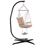 ReunionG Steel Hammock Stand, C-Stand for Hanging Chair, Metal Hanging Chair Stand, Heavy Duty Egg Chair Stand, Porch Swing w/Weather-Resistant Finish, 360-Degree Rotation