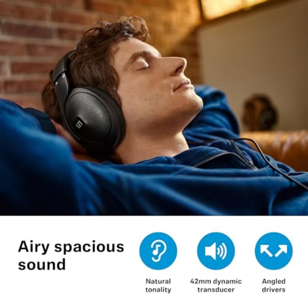 Sennheiser HD 620S Closed-Back Over-Ear Audiophile Headphones – Natural Spatial Imaging, Low Distortion, Comfortable All-Day Design, Detachable Cable – Ideal for Focused Listening, Gaming, and Desk
