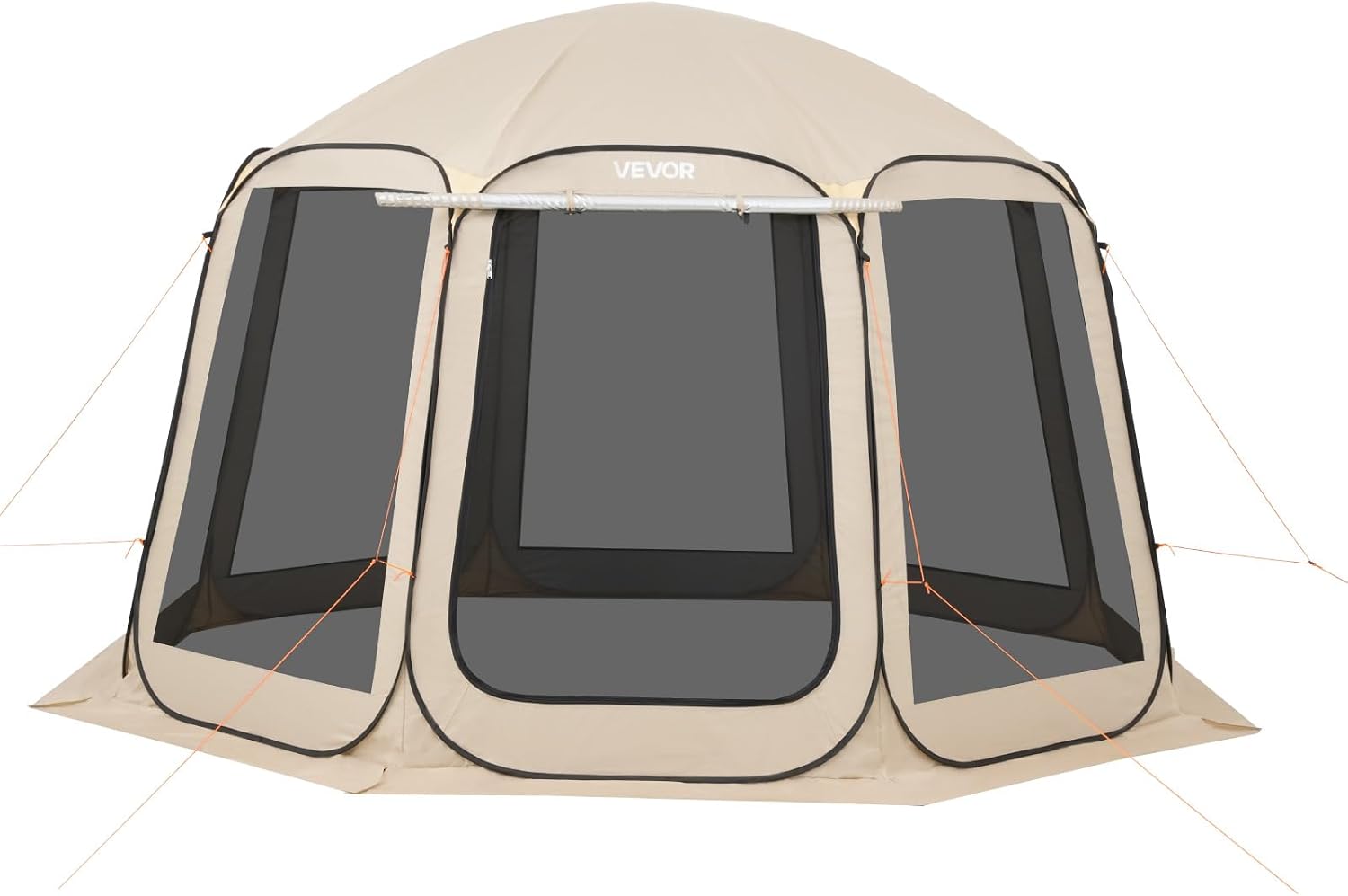 VEVOR Pop up Screen House Tent, 12 x 11 ft, 10-12 Person Screen Gazebo with Extended Awning, Portable Screened in Canopy with Carry Bag, Netting Sides, for Patio, Backyard, and Outdoor Activities