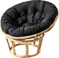 Indoor Outdoor Waterproof Papasan Chair Cushion Egg Chair Cushion Hanging Chair Cushion Patio Chair Mat for Rocking Chair Seats(Black,150 * 150cm)