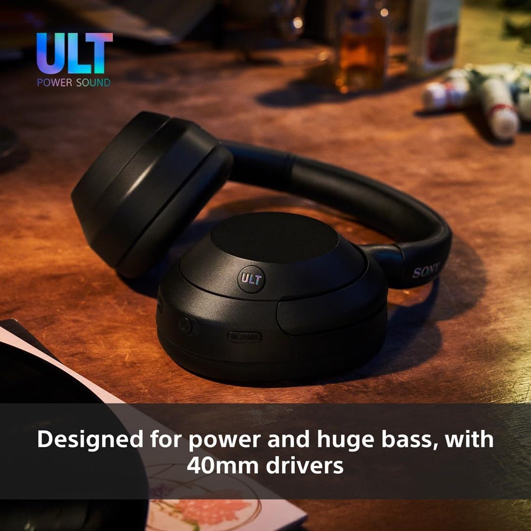 Sony ULT WEAR Over Ear Wireless Noise Canceling Headphones with ULT Sound, Massive Bass, Clear Call Quality, Up to 30hr Battery Life, Alexa & Google Assistant, iOS & Android (Off-White)