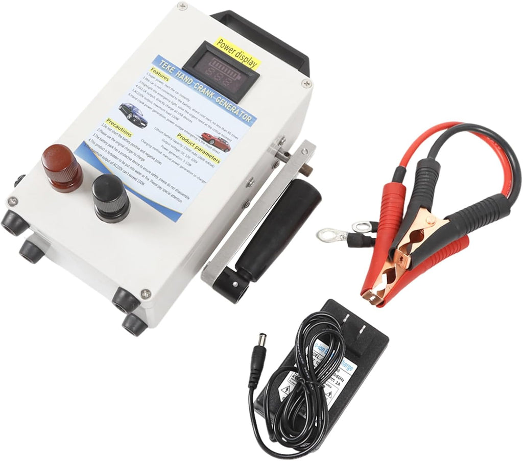 Hand Crank Generator, 110V 150W High Power Manual Supply Emergency Charger Power Station Survival Hand Crank Generator with Vehicle Charging for Natural Disasters & Survival Training