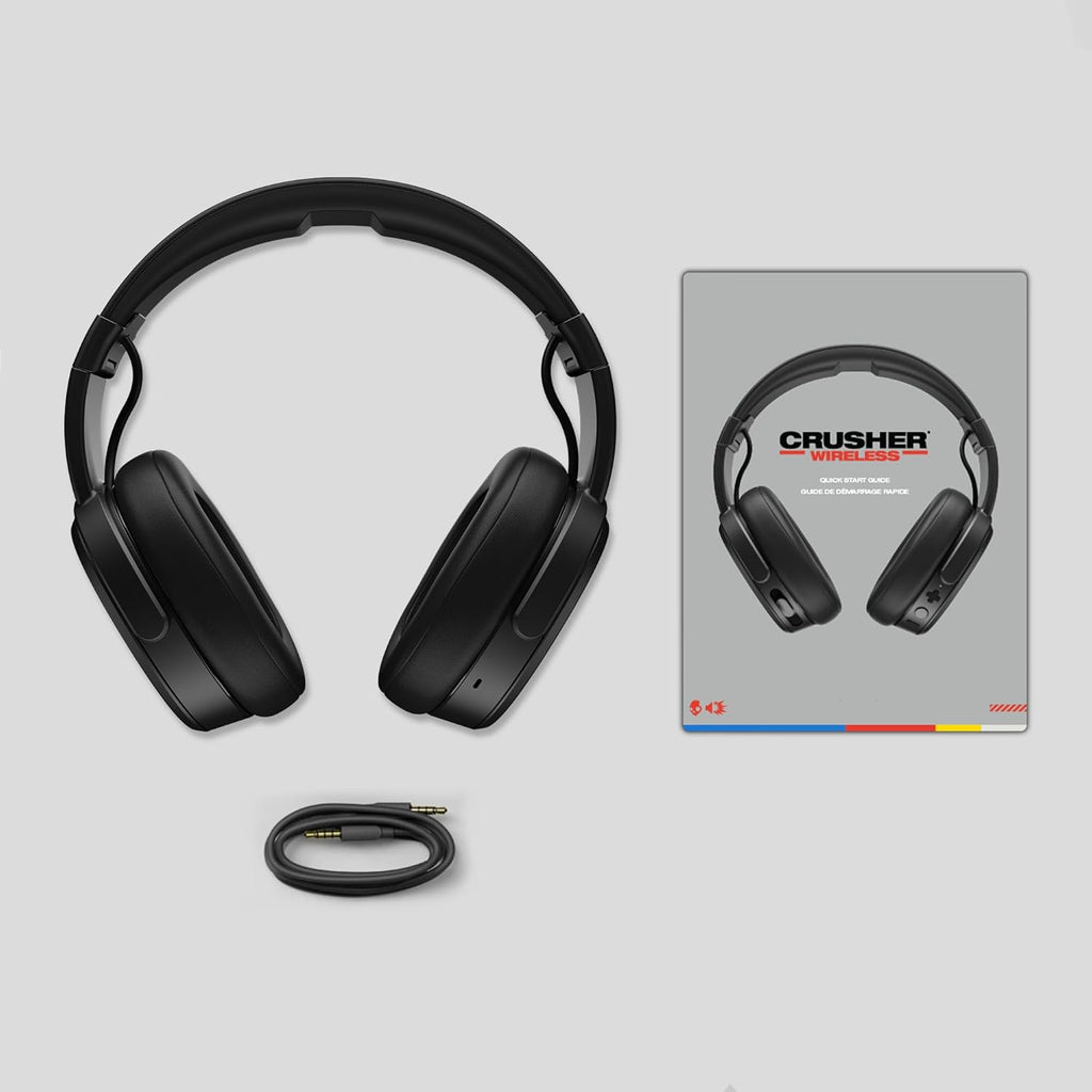 Skullcandy Crusher Wireless Bluetooth Headphones with Multi-Sensory Bass, Noise Isolating Over-Ear Fit, Up to 50 Hours Battery, Microphone for iPhone Android