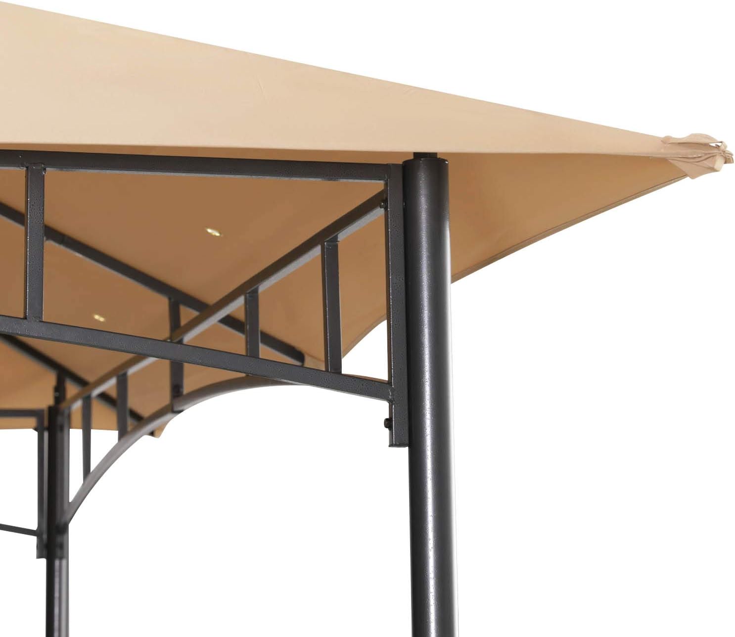 ABCCANOPY Gazebos for Patios 10x12 - Outdoor Steel Frame Gazebo for Lawn Backyard Garden Deck (Beige)