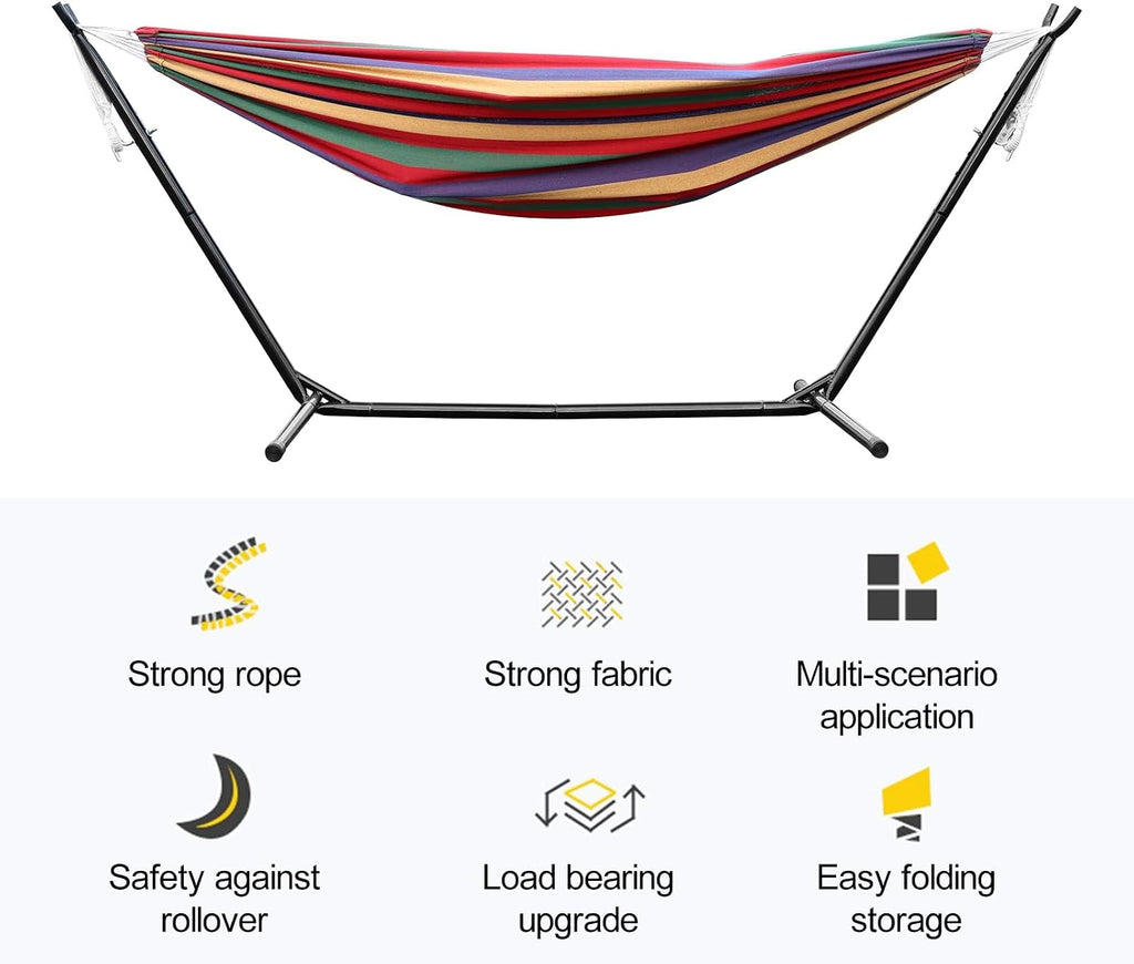 Swing Hammock Stand, A-Shaped Strong Load Bearing Hammock Stand, Anti-Deformed Hammock Chair Stand Swing Support Rack for Home or Outdoor (Red)