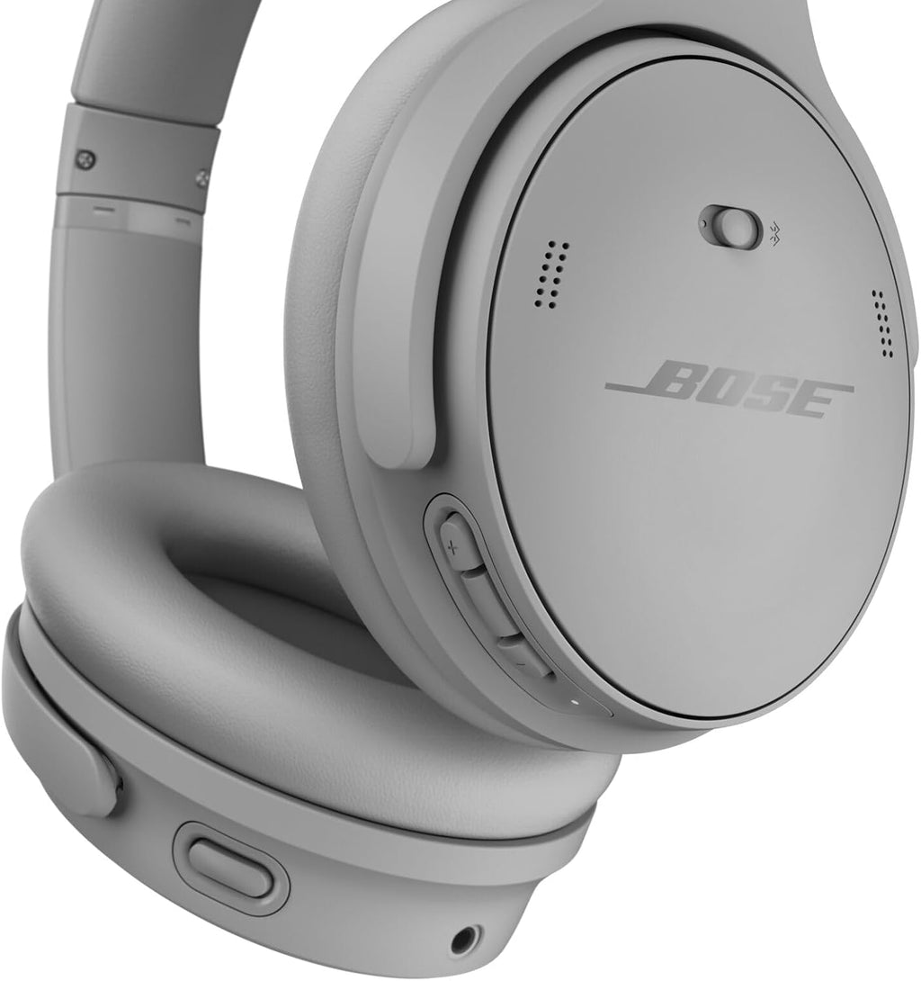 Bose QuietComfort Headphones - Wireless Bluetooth Headphones, Active Over Ear Noise Cancelling and Mic, Deep Bass Bundle + Desktop Headphone Stand + Green Extreme Dual Wall Charger (Moonlight Grey)