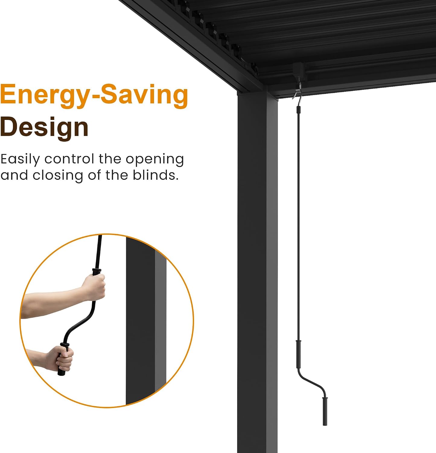 Louvered Pergola 10'x12', Full Metal Outdoor Pergola with Adjustable Proof and Gutter System, Metal Hardtop Gazebo for Patio, Deck, Garden, Yard, Dark Gray