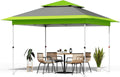 TLSUNNY 13X13 Pop Up Canopy Tent, Camping Shader W/Overhanging Eaves & Sand Bag, Outdoor Gazebo Shelter W/One Push Setup & Wheeled Bag, Height Adjustable, for Patio, Market, Party (Green, 13FTX13FT)