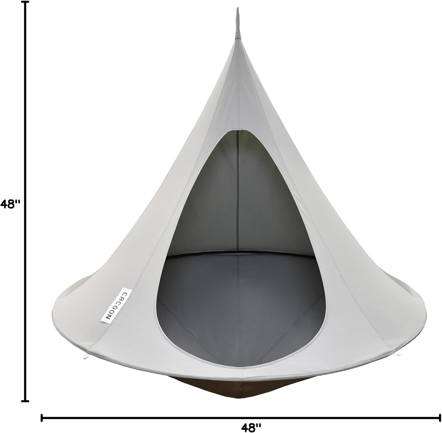 Double Cacoon Hanging Chair for Two – Cozy Indoor/Outdoor Hammock with Polyester Canvas, 440 lb Capacity, Includes 18ft Rope & Carabiner (Moon River)