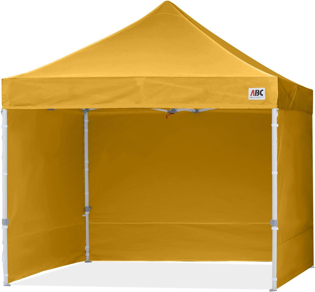 ABCCANOPY Easy Pop Up Canopy Tent with Sidewalls 8X8 Commercial -Series, Light Gold