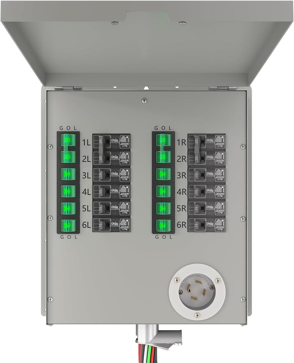 Nature's Generator Lithium 3600 240V Gold Pro PE,2x Lithium 3600 + Combiner + 4x 410w Panels + 12 Circuit Power Transfer Switch + 2 x 50' Cable