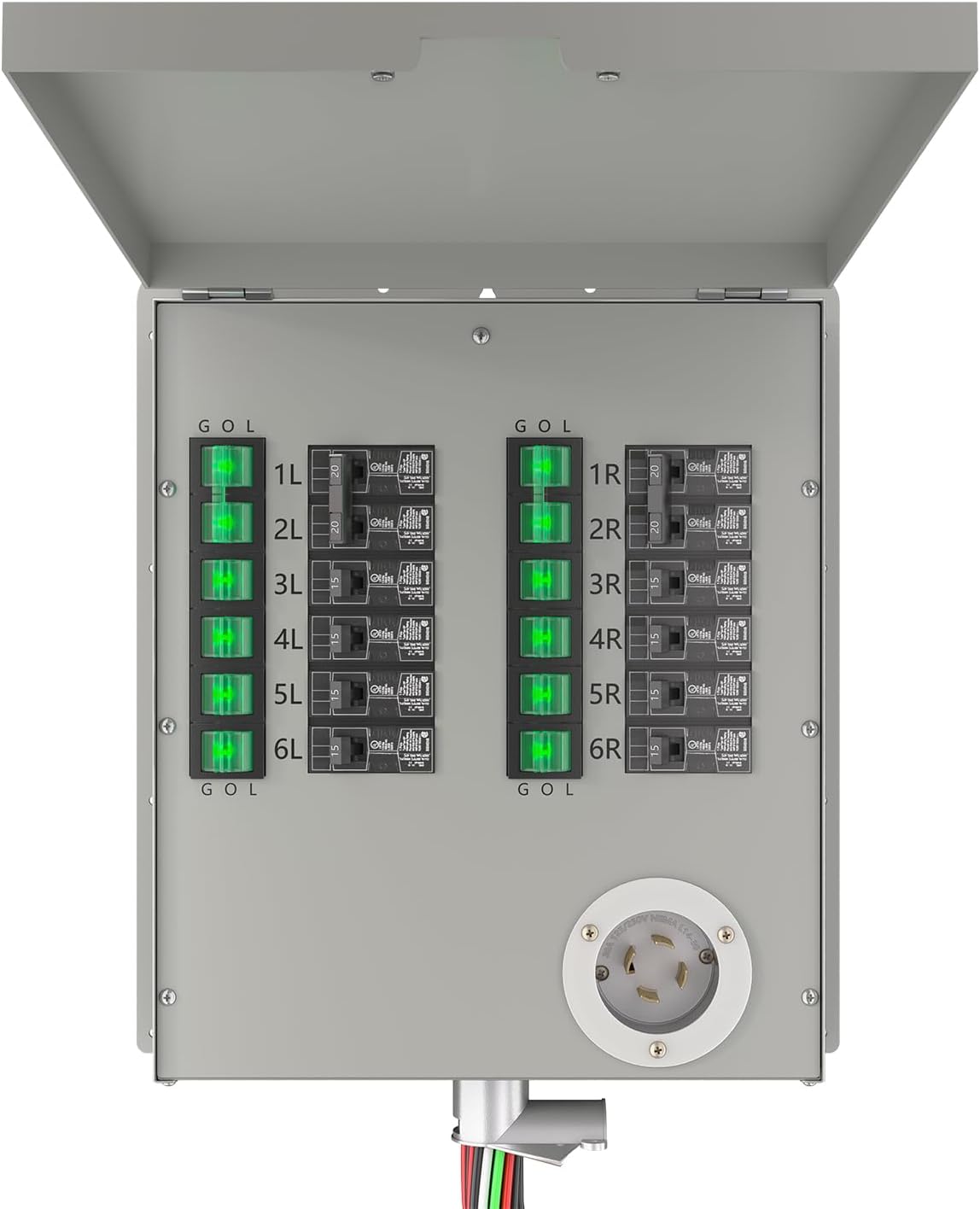Nature's Generator Lithium 3600 240V Gold Pro PE,2x Lithium 3600 + Combiner + 4x 410w Panels + 12 Circuit Power Transfer Switch + 2 x 50' Cable