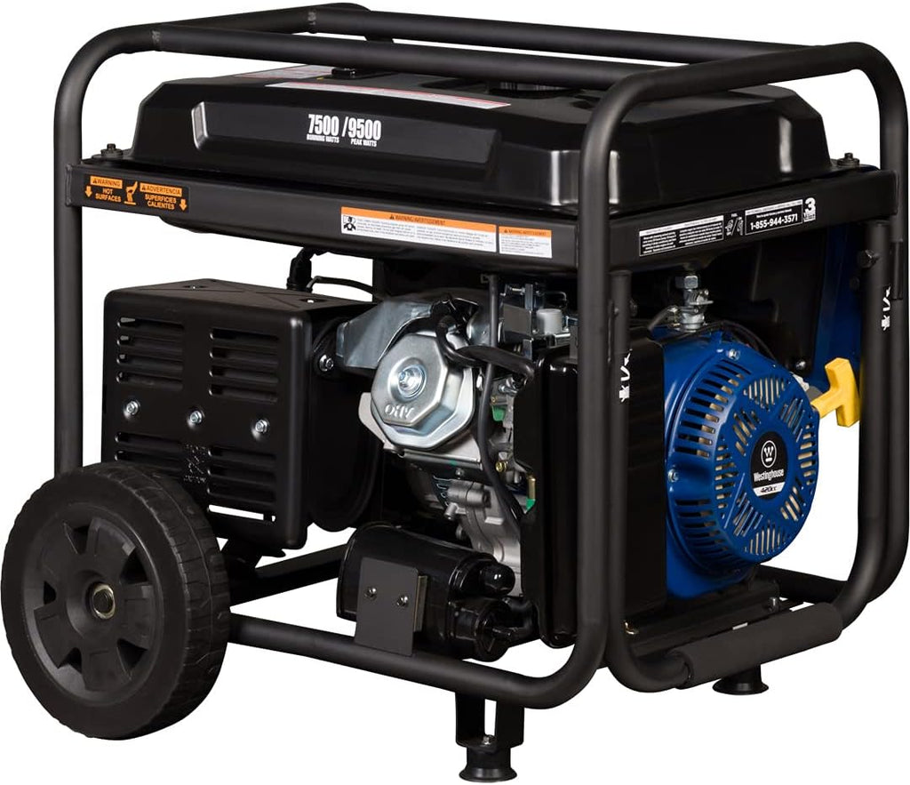 Westinghouse 9500 Peak Watt Home Backup Portable Generator, Remote Electric Start with Auto Choke, Transfer Switch Ready, Gas Powered, CO Sensor