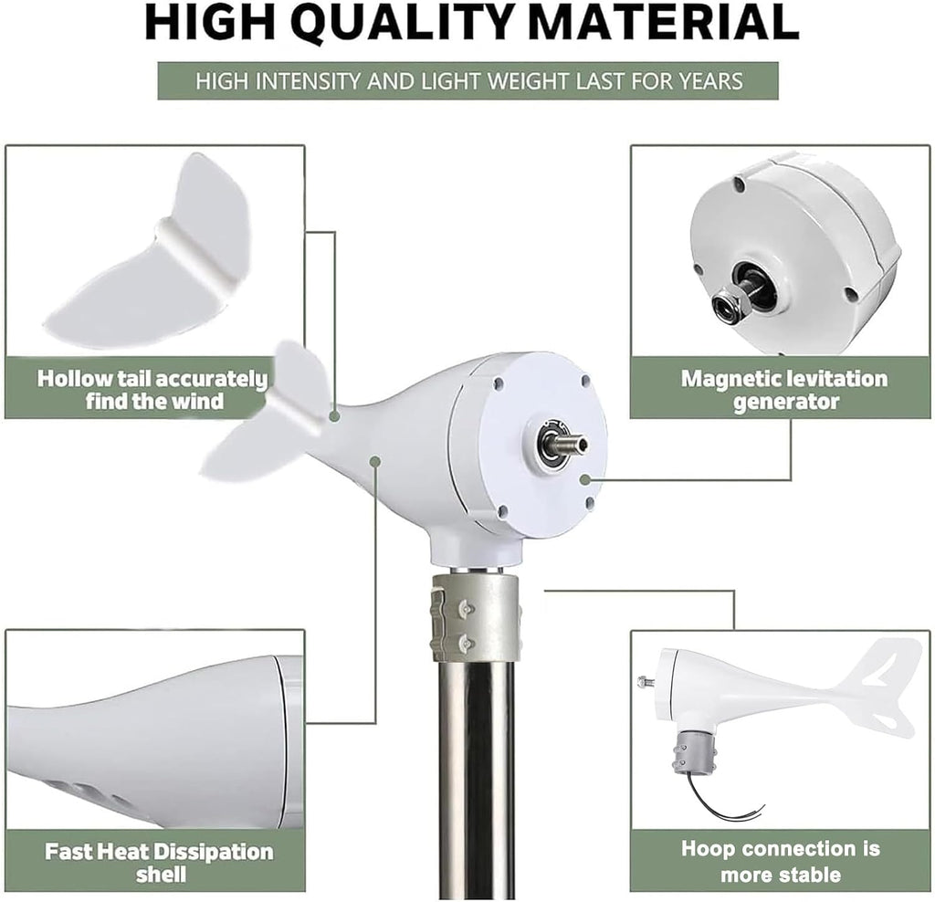 High-Efficiency Wind Generators for Home Use, 12000W Magnetic Levitation Wind Turbine, 12V/24V/48V Renewable Energy Solutions