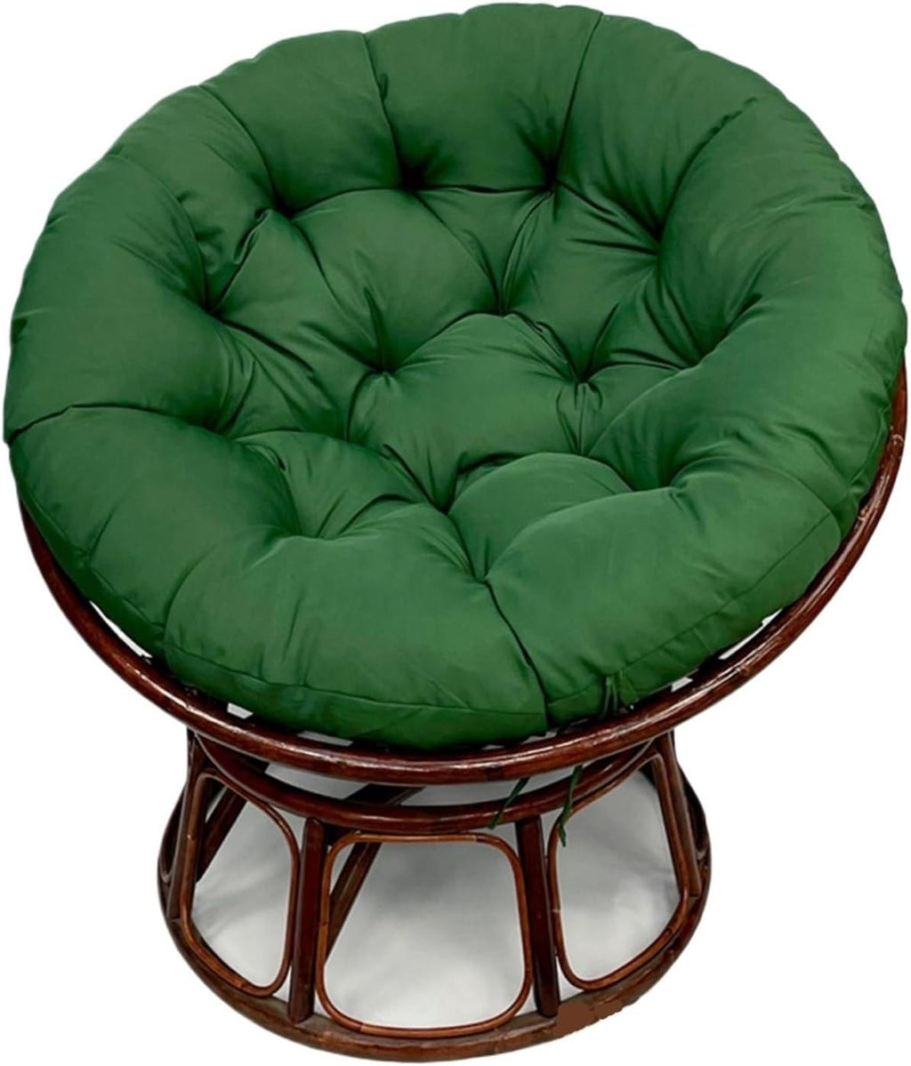 Ergonomic Wicker Papasan Chair Cushion, Round Papasan Swivel Chair Cushion, Rocking Chair Cushion for Outdoor Indoor(Green,51 * 51 in)