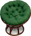 Ergonomic Wicker Papasan Chair Cushion, Round Papasan Swivel Chair Cushion, Rocking Chair Cushion for Outdoor Indoor(Green,51 * 51 in)
