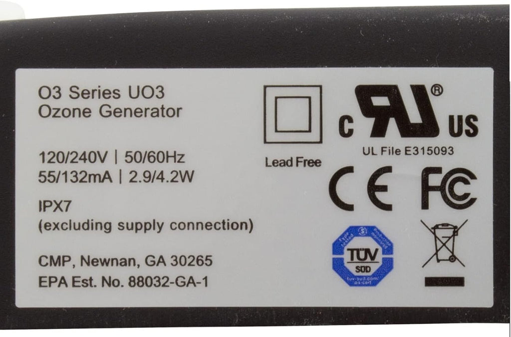 51002-002-101 UO3 115v/230v Ozonator with Parts Bag AMP Plug