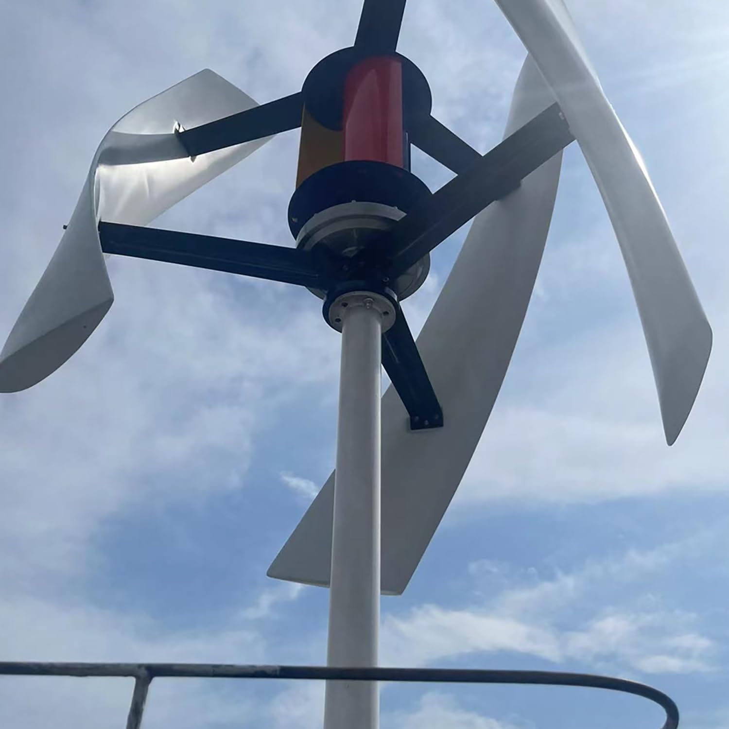 FLTXNY 2000W 48V AC Maglev Generator Vertical Wind Turbine Generator VAWT 2KW Axis Wind Turbine Kits 1.64M Blades with MPPT Charge Controller Home Free Energy for Off Grid System